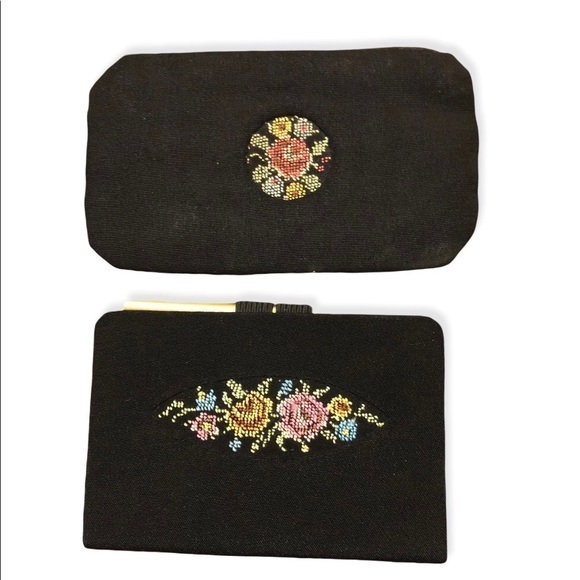 Other - Vintage Coin Purse and Address Book Petit Point Matching Set